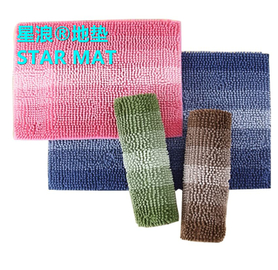 STAR MAT color chenille door mat bathroom water absorption non-slip carpet stripe gradient non-slip mat door mat