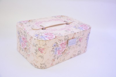 Large Capacity Ring Earrings Jewelry Box Portable European and American Style Flower and Grass Series Jewelry Storage Box