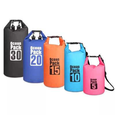 1 Outdoor Water-Proof Bucket Bags Beach Waterproof Rucksack PVC Gap Former Water-Proof Bucket Bucket Bag Fixed Water-Proof Bucket Drift Bag in Stock