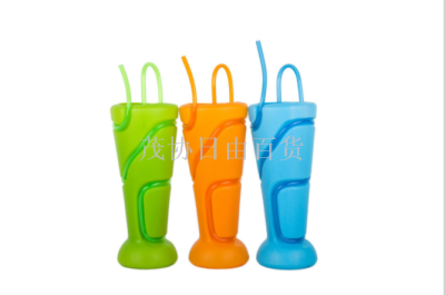 PE211 plastic around the wall straw cup chuanyi cute straw cup drink straw cup
