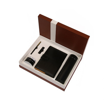 Low moq wholesale cheap price customized logo box gift 5 pieces / set high-end company office gift set