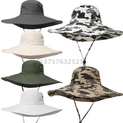 Summer outdoor sunscreen cap breathable mountaineering camouflage fisherman cap wholesale