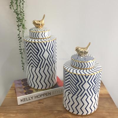 Manufacturer direct selling ceramic vases furnishing pieces home decor copper candy cans storage cans chocolate cans