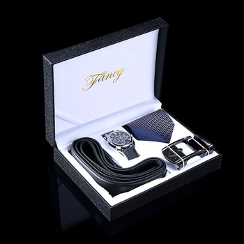 Fashion quartz watch gift set for men high quality tie father men valentines gifts set box