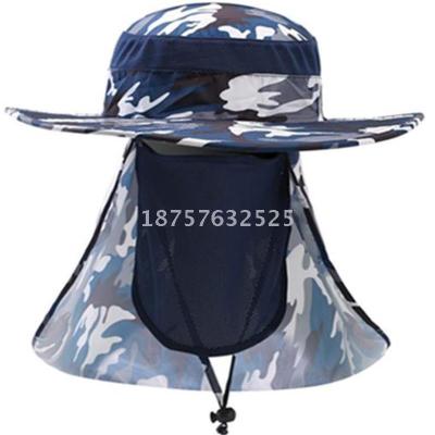 Summer sun hat youth outdoor camouflage mask face express wholesale