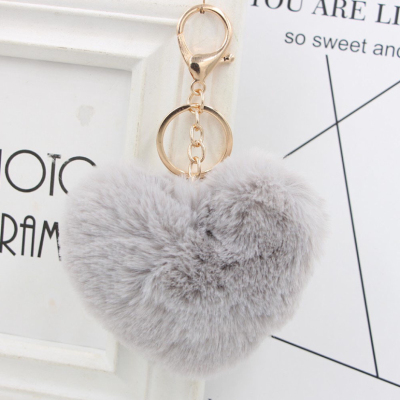 Creative handcrafted peach hair ball mobile phone pendant bag plush zipper car key chain pendant imitation rabbit hair