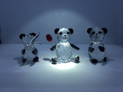Boutique Crystal Animal Crystal Panda Couple Gifting Gift Small Gift