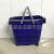 45L shopping basket special for supermarkets and convenience stores hand-drawn aluminum handle four-wheel plastic basket