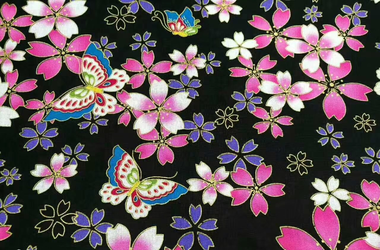 厂家直销，金粉布，花型齐全