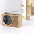 Bamboo LED mirror alarm clock FM radio