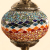Retro romantic handmade southeast Asian Turkey coloured glazed desk lamp
