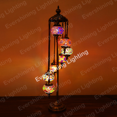 Retro bedroom living room bar ethnic handmade Turkish floor lamp