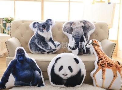 New lifelike 3D printed animal world pillow office nap pillow sofa cushion plush toy