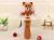 Two-leaf cartoon cute brown bear fan essential for summer trumpeter fans