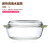 10 yuan shop supply transparent heat resistant crystal pot microwave oven bowl with cover dual-use tableware fresh bowl