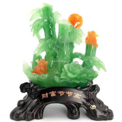 O-BODA COFFEE Resin Craft Ornament Auspicious Feng Shui Opening Fortune Furnishings Ornament Wealth Festival Bamboo
