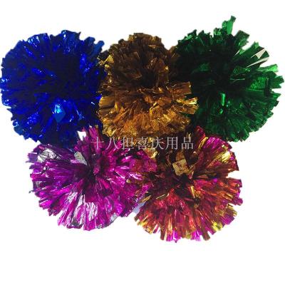 La La ball cheerleading team hand flower players with a hand flower dance performance props competition to celebrate the festival