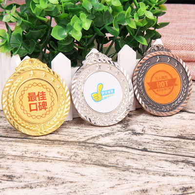 Individual metal MEDALS customized zinc alloy pentagram metal MEDALS customized electroplating gold and silver metal MEDALS