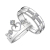 The Crown pair ring opening adjustable size platinum quality fashion Korean version of euramerican style