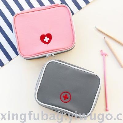 Travel storage new love first aid package small medicine package Korean style storage medical package