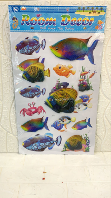 Marine fish decoration children's room kindergarten decoration 8D  wall sticker