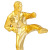 Gold zun factory wholesale martial arts taekwondo trophy Oscar taekwondo club plastic taekwondo trophy