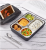 Xinzhijie stainless steel tableware 304 fast food plate divider plate bento box