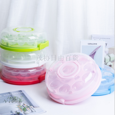 Round plastic cake box egg box