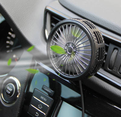 Car USB fan tuyere light LED creative car car supplies