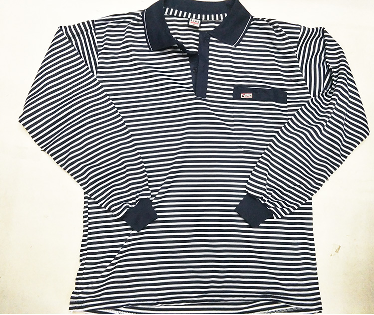 中老年男爸爸商务装男式条纹涤棉套头衬衫男式休闲春秋季衬衫批发