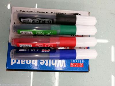 Straight Liquid Type Whiteboard Marker 4 Colors Easy to Wipe Environmental Protection New Material Factory Direct Sales Can Be Customization as Request