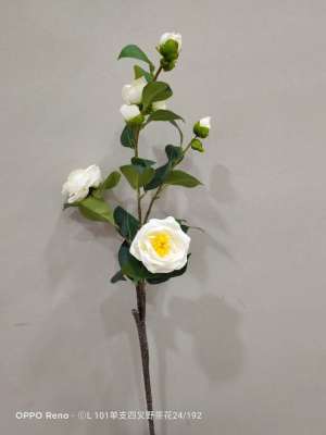 Single branches of four-fork Camellia simulation of artificial flower decoration