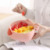 Double layer dry fruit plate creative lazy person melon seed plate household plastic fruit box snacks tray basket