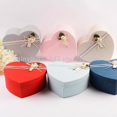 Special Paper Heart-Shaped Three-Piece Love Gift Box Cosmetic Box Jewelry Box