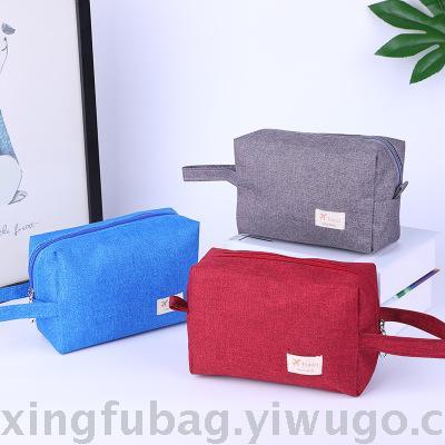 Hot selling cosmetic bag large storage bag frosted handbag candy color wash bag