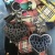 Leopard point paste fur/sequined large heart-shaped key chain pendant