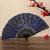 Wei-sheng craft fan black rod middle peacock tail sequins folding plastic fan carries gifts