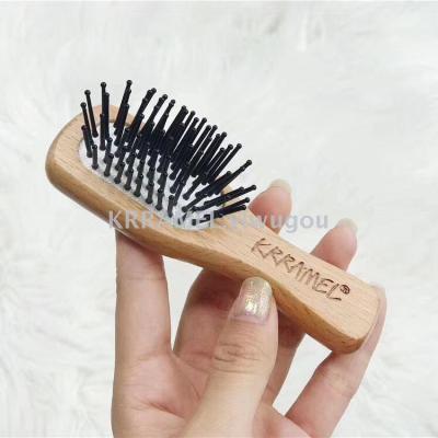 Natural beech imported children's small comb fine quality air cushion elastic comb