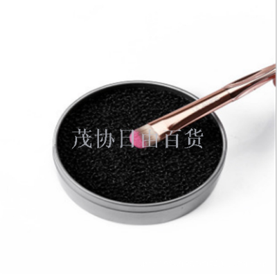 Make up brush clean cotton activated carbon sponge beauty makeup tool eye shadow brush cleaning box