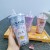 Mouse Hamster Plastic Water Cup Straw Double-Layer Cup with Lid in Stock Stock Factory Direct Sales Customizable