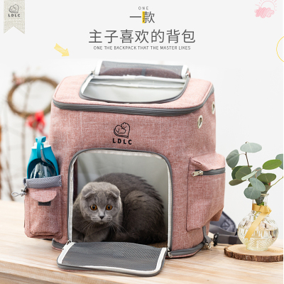 Spot summer upgrade size L pet backpack folding pet bag cat bag across hot style