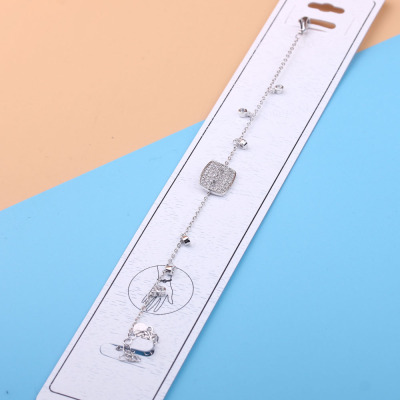 Pudding Small Station Boutique Bracelet Female Crystal Zircon Jewelry Rose Bracelet Niche Birthday Gift for Friends