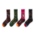 Graffiti painting art socks children retro French design Morandi color four seasons middle tube socks