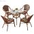 Rattan chair tea table outdoor leisure chair courtyard outdoor balcony tray table chair set of three coffee tables