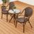 Rattan chair tea table outdoor leisure chair courtyard outdoor balcony tray table chair set of three coffee tables