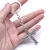 Ancient silver cross key ring pendant ring ornaments religious pilgrimage holy land gifts