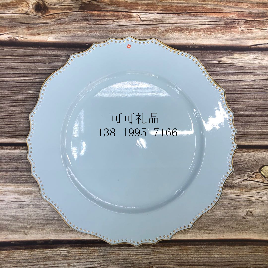装饰盘子，圣诞盘子，塑料盘，电镀盘，婚礼盘子
