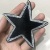 PU leather/wool/sequined five-pointed star water drill ring edge key chain pendant