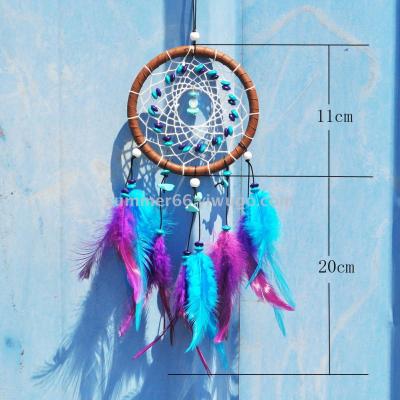 Turquoise feather creative car pendant