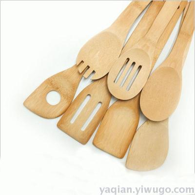 Natural bamboo square shovel bamboo spoon set tableware kitchen supplies